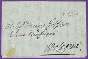 1837 Italien FLS, BOLOGNA Cholera / Pest, verpackt "DISINFETTATA PEL CONTATTO" H/S! - Bild 1 von 5