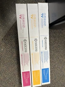 Kyocera TK-8527 CMYK Toner Cartridges All Three Colors Cyan /Yellow /Magenta New - Picture 1 of 3