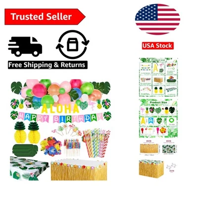 Paquete Ligero de Decoración Tropical Luau - 135 piezas Suministros de Cumpleaños y Aloha Foto 1 de 4