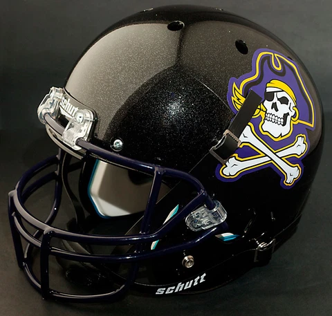 EAST CAROLINA PIRATES Schutt XP Authentic GAMEDAY Football Helmet ECU (BLACK) Cover