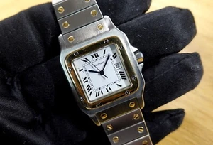 CARTIER Santos Carree 29 mm 2961 JUMBO Stahl-Gold Automatic BOX Herrenuhr - Bild 1 von 12