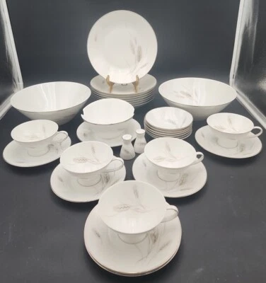 30- Tigelas Rosenthal Regina "Platinum Wheat" padrão aposentado Alemanha / Etc - Imagem 1 de 4