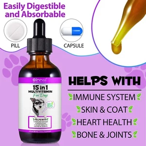 Multivitamin for Dogs, 15 in 1 Multivitamin for Dogs, Dog Vitamins & Supplement - Picture 1 of 20