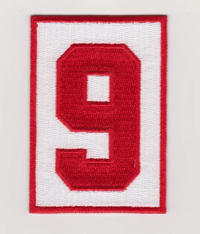 Gordie Howe Memorial Patch Detroit Red Wings '9' Road Jersey Cover