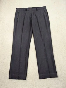 Wool Flannel Pants Mens 36x30 Gray J Crew Bedford Flat Front Straight Taper Leg - Picture 1 of 14