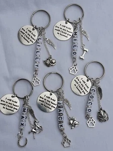 Personalised Pet Memorial Remembrance Dog,cat,rabbit,guinea Pig, horse Keyring - Picture 1 of 11