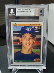 1992 Upper Deck Shawn Green Bgs 9 - Picture 1 of 2