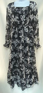 NEW Isabel Maternity™ Chiffon Print Floral Dress  Long Sleeve  Multiple Size - Picture 1 of 12