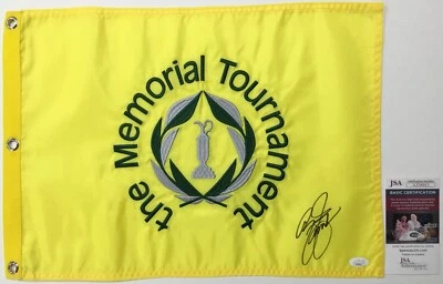 Rickie Fowler The Memorial Tournament Signed Pin Flag - JSA #AZ58915 - Image 1 of 4