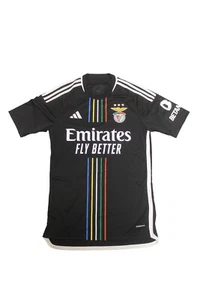 Adidas Benfica Lisbonne Maillot Extérieur Noir Blanc Taille S - Picture 1 of 5