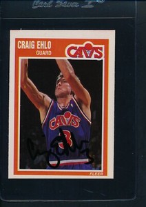 1989/90 Fleer #26 Craig Ehlo Cleveland Cavaliers Signed Auto *53889