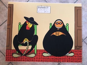 X  CUGAT Painting  ON CANVAS PANEL 24" X 30" - Picture 1 of 3