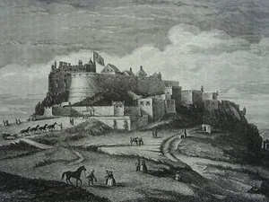 Edinburgh Castle PERSPECT FROM THE EAST c1779 Original Victorian Print c1881 - Bild 1 von 2