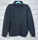 Timberland Men's Fleece Sweater Jacket Full Zip Black Size Xl Pockets