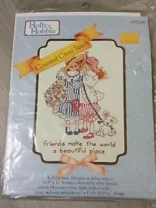 Holly Hobbie gezählt Kreuzstich Set #55201 Friends Make the World NEU 1990 - Bild 1 von 9