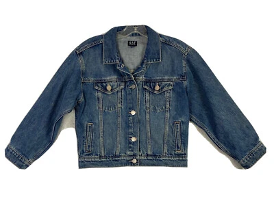 Gap Icon Denim Jacket Women's Juniors XS for GOOD medium indigo SPR20 EUC - Image 1 of 4