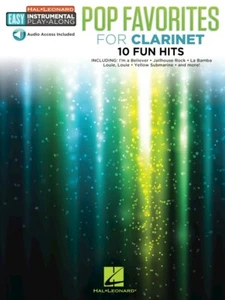 Pop Favorites For Clarinet Easy Instrumental Play Along 10 Hits! Book NEW! - Imagen 1 de 1