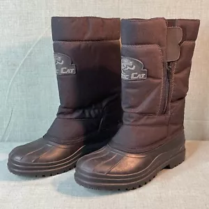 Arctic Cat Herren Schneestiefel Größe 8 Schwarz Reißverschluss Warm Stiefeleinsätze - Bild 1 von 10