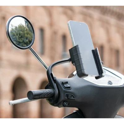Supporto Porta Cellulare Moto Scooter Telefono Universale Attacco Manopola Sx  - Immagine 1 di 4