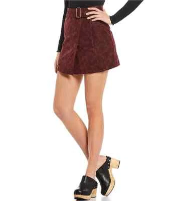 C&V Chelsea & Violet Women's Hi-Rise Belted Wrap Skirt, Red Pear, Size M - Image 1 of 4