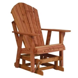 ADIRONDACK GLIDER CHAIR - Amish Red Cedar Outdoor Armchair - Picture 1 of 1