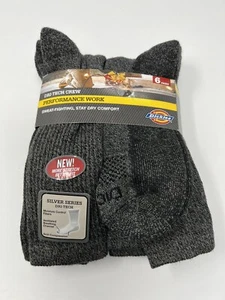 Dickies Men's Dri-tech Moisture Shoe Size: 6-12, Heathered Grey (6 Pairs) - Picture 1 of 3