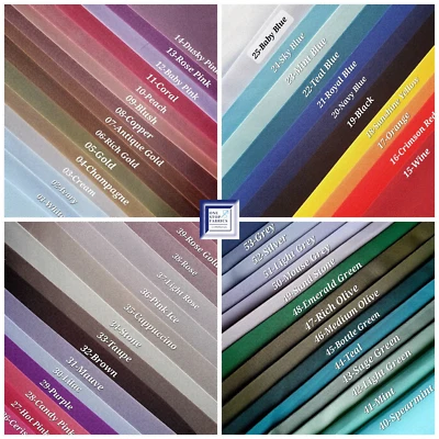 Dull Duchess Satin Fabric Premium Quality Smooth Dress Material 60" Bridal Satin - Image 1 of 4