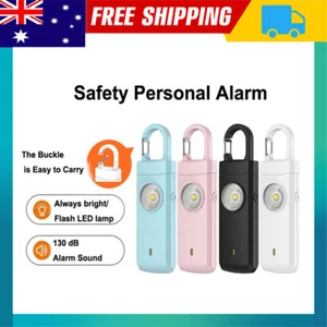 130dB Personal Alarm with LED Panic Security Emergency Keychain Rechargeable HGT - Picture 1 of 19