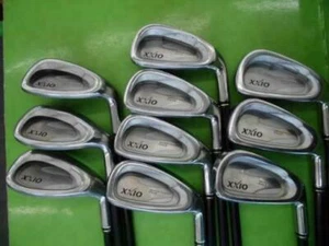DUNLOP XXIO 10PC GRAPHITE SHAFT R-FLEX CAVITY BACK IRONS SET GOLF CLUBS - Picture 1 of 5