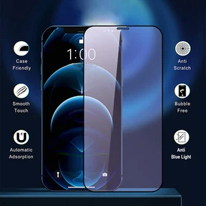 For iPhone 14/13 Pro Max Tempered Glass Film [Blue Light Blocking&Anti-Scratch] - Picture 1 of 14