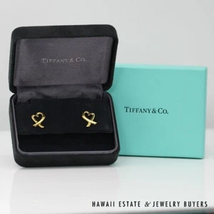 Tiffany & Co Paloma Picasso Loving Heart Stud Earrings with Box *3192-08 - Picture 1 of 14