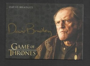 GAME OF THRONES DAVID BRADLEY WALDER FREY SIGNED AUTOGRAPH CARD 2019 AUTHENTIC