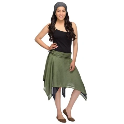 Rock Zipfelrock Elfenrock Hippie Goa Psy Midi Mittelalter Knielang Sommer Orient - Bild 1 von 4