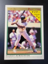 1991 Topps O-Pee-Chee Rickey Henderson card #62