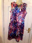 BASSINI SOLKY FLORAL  DRESS  SIZE 14 HOLIDAY  /  EVENING / CRUISE