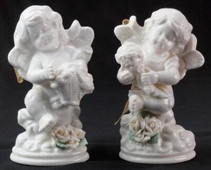 Figurine Angeli dell'Abbondanza in ceramica - set di 2 - Foto 1 di 8