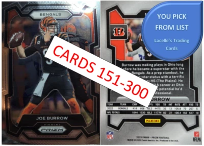 2023 Panini PRIZM Football Cards (151-300) - U-Pick From List - Image 1 of 2