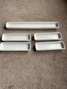 Pampered Chef Hospitality Simple Additions White Tray Set - Picture 1 of 2