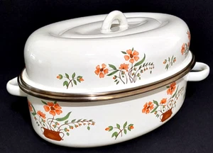 Vintage Countryside Collection Covered Roaster Large Lidded Pan - Picture 1 of 8