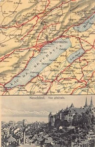 Suisse - NEUCHÂTEL - Carte géographique - Vue générale - Ed. L. Burgy 36741 - Bild 1 von 2
