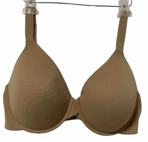 Ambrielle Everyday Full Coverage Bra Beige T-Shirt Bra Underwire Size 42D - Picture 1 of 11