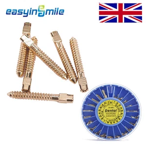 120pcs Easyinsmile Dental Endo Post Gold Plated Screw Posts Full Kit 8-14mm - Picture 1 of 10