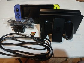 Nintendo Switch 1 Console with Dock Blue/Yellow Joy-Con, HDMI, USB, Minecraft