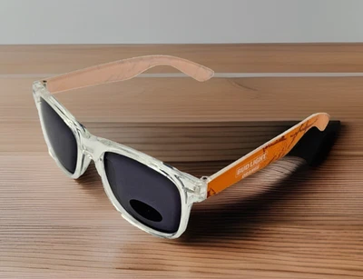 Gafas de sol Bud naranja claro protección UV brazos transparentes botín promocional nuevas Foto 1 de 4