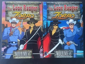 OOP New Adventure Lone Ranger & Zorro Vol.1 & 2 DVD w/slipcover Animated CARTOON - Picture 1 of 2