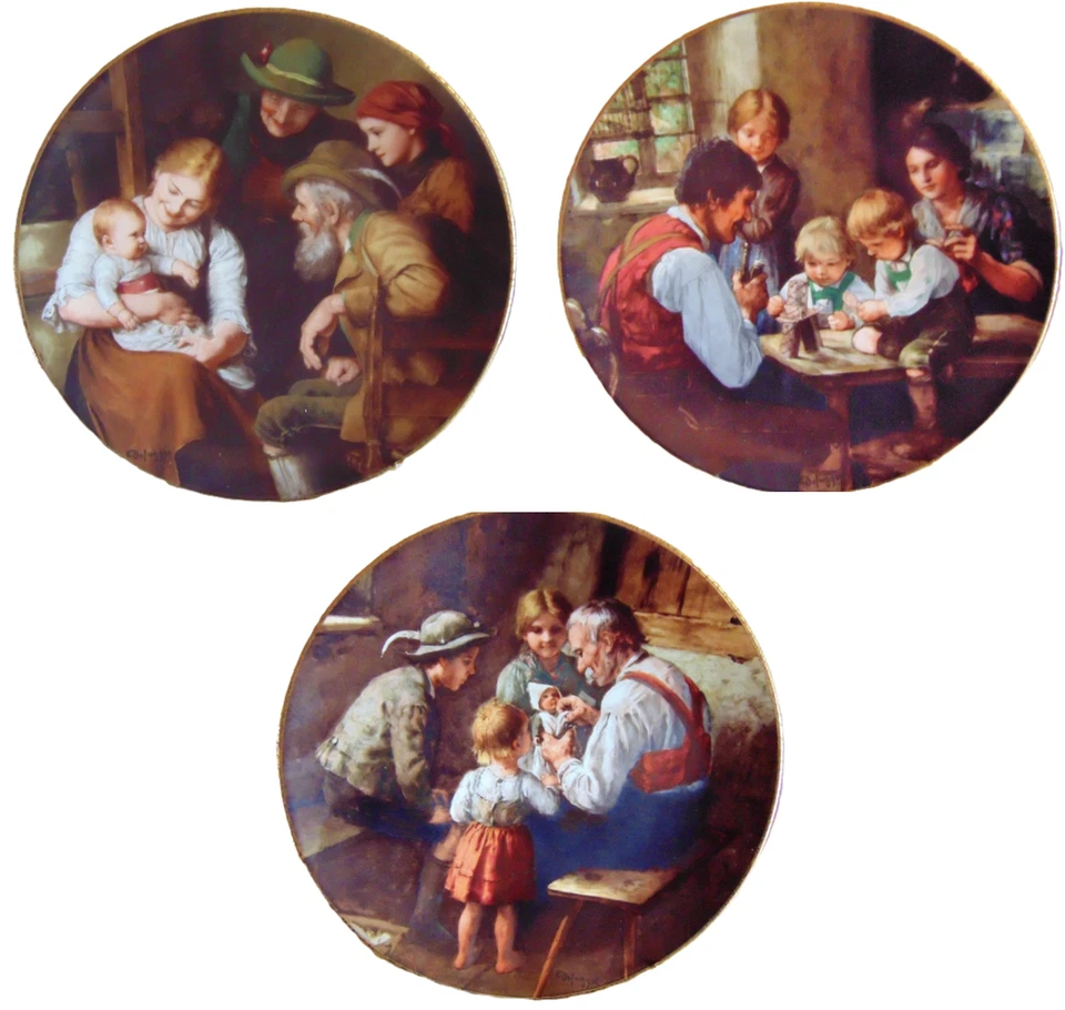 Bareuther Bavaria-Sammelteller-Familienporträts - F. v. Defregger- zur Auswahl - - Bild 1 von 1