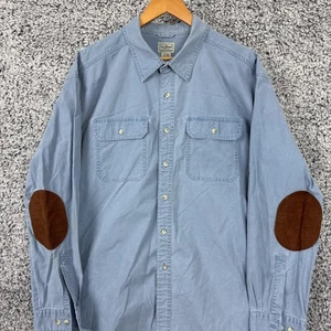Camisa LL Bean Para Hombres 2XL Azul Parche en el Codo Botón Delantero Ropa de Trabajo Exterior Informal XXL - Imagen 1 de 13