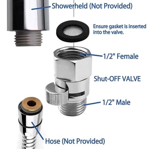 Shower Flow Quick Control Shut-OFF Valve Valve Shower Head Valve Water Saver - Picture 1 of 12