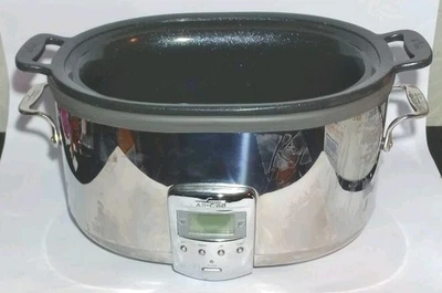 Olla de cocción lenta de acero inoxidable de 7 cuartos de galón con inserto de aluminio serie SC01 probada Foto 1 de 4