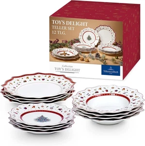 Weihnachtsteller Set - Villeroy & Boch 12-teiliges Porzellan Set - Toy's Delight - Bild 1 von 8